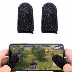 Mobile Finger Sleeve Sensitive Game Controller - Black